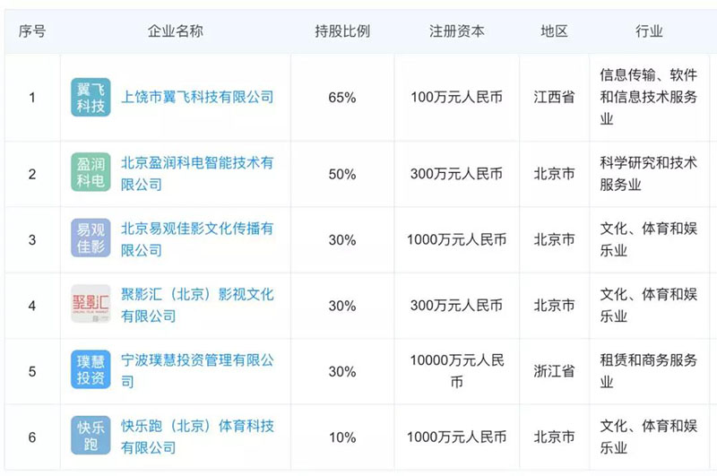 翼飞科技股权结构