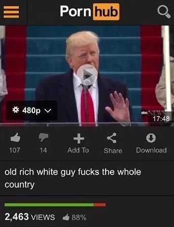 特朗普上PornHub
